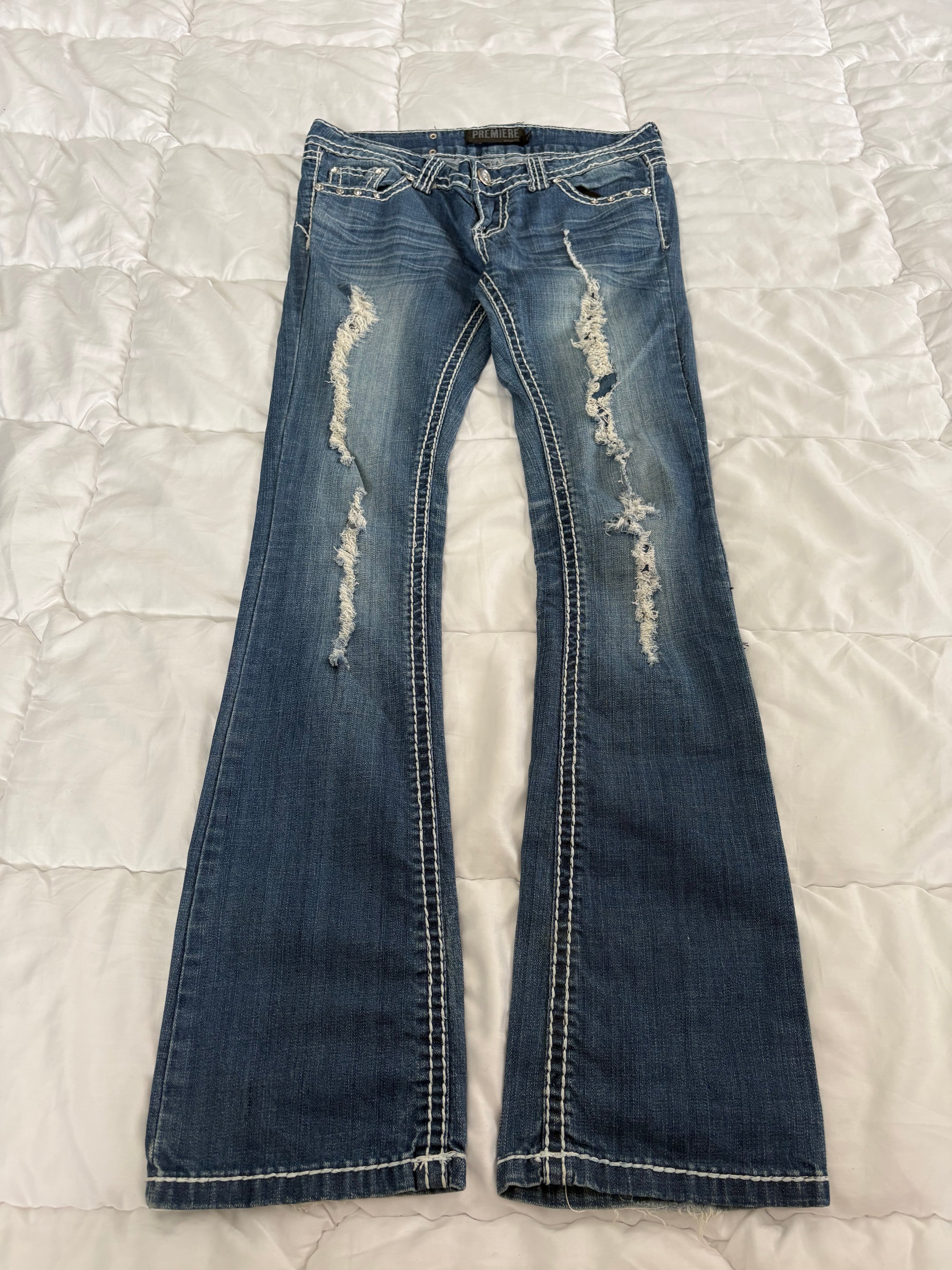 Low waist-flare jeans-Premium