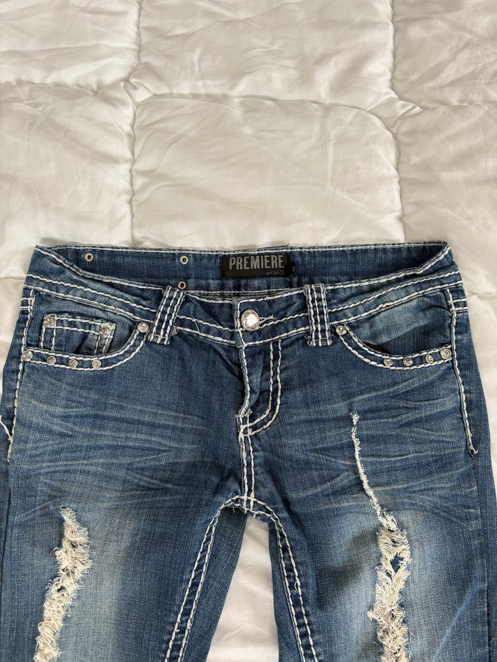 Low waist-flare jeans-Premium