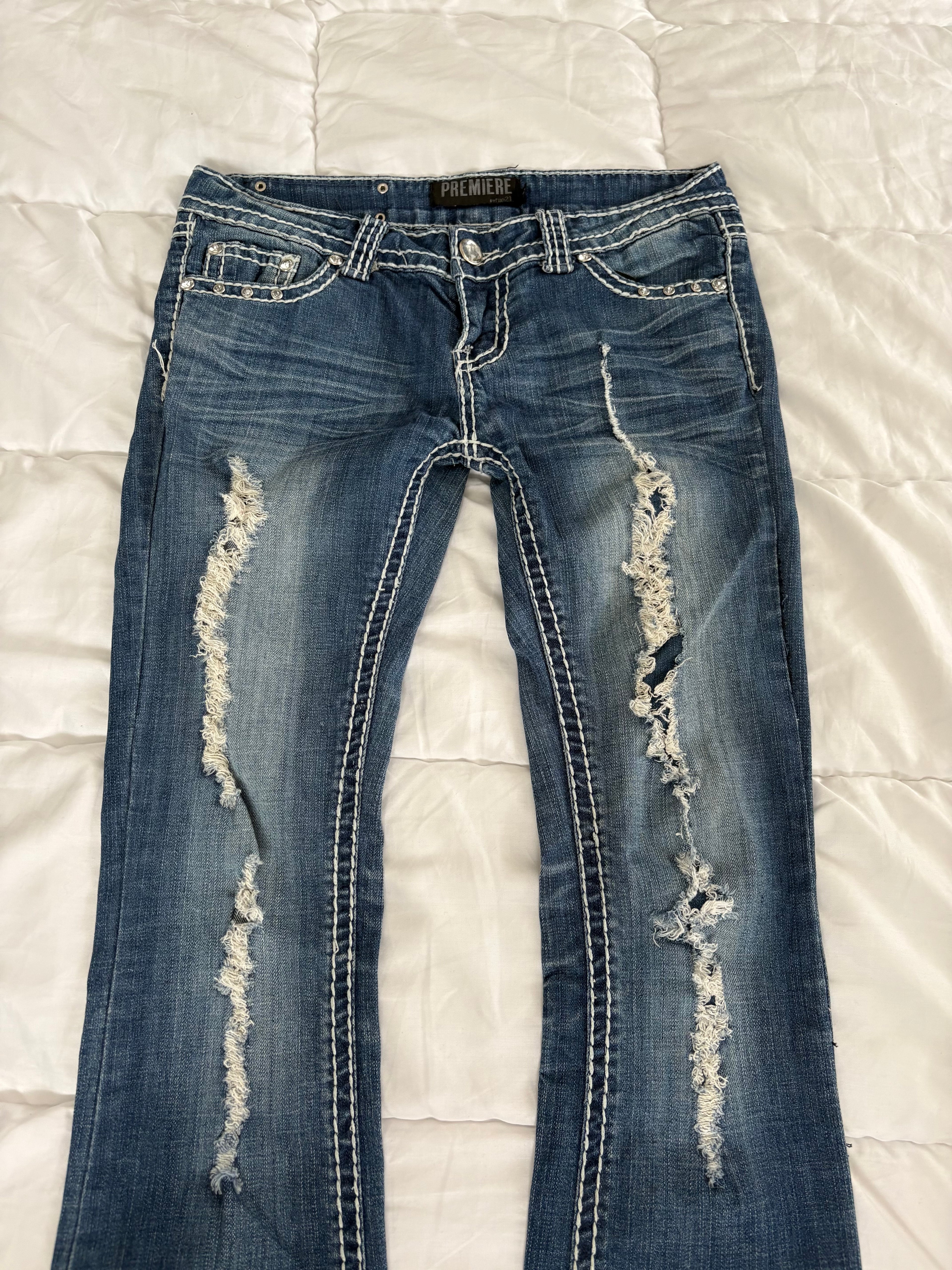 Low waist-flare jeans-Premium